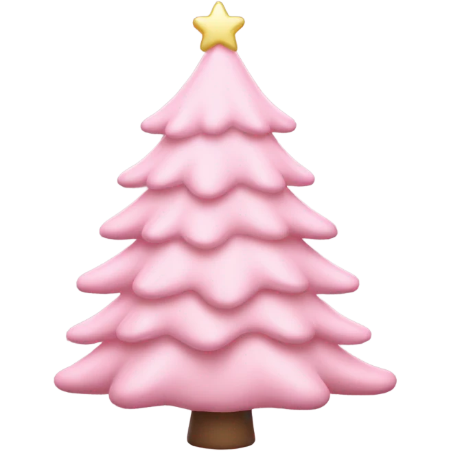 pastel pink christmas tree emoji