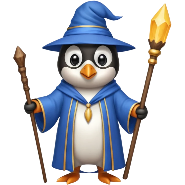 Penguin Wizard emoji