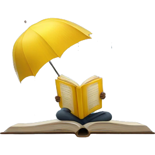 Rainy reading  emoji