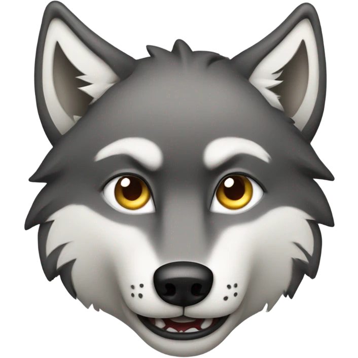 Wolf rolling eyes emoji