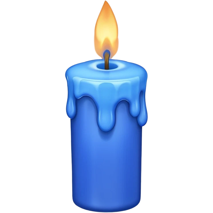 Dripping blue candle diagonal  emoji