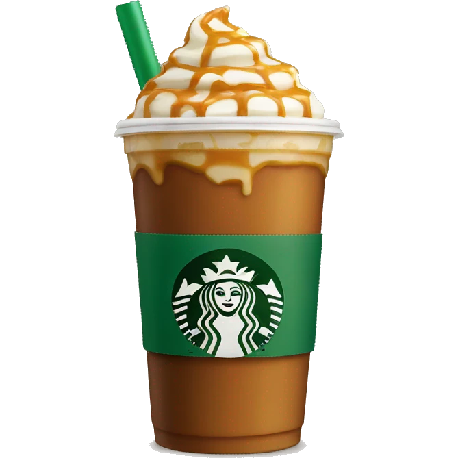 Starbucks caramel drink emoji