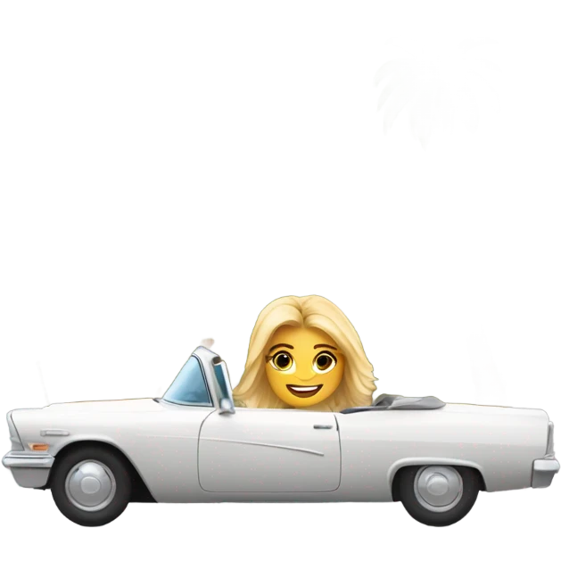 Anouk driving through Hollywood emoji