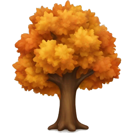 Autumn tree emoji