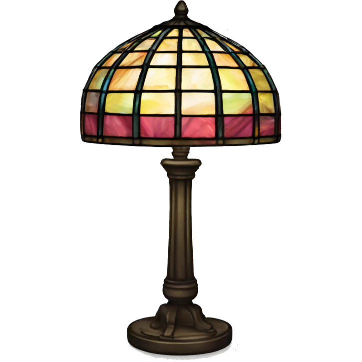 stained glass table lamp emoji