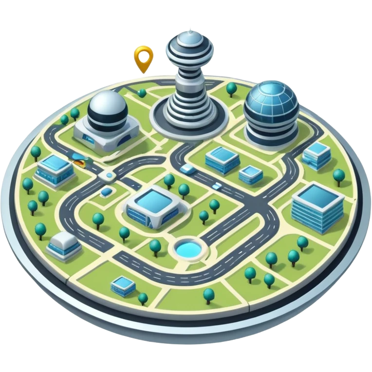 futuristic map emoji