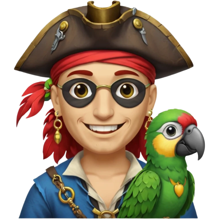 pirate and parrot emoji