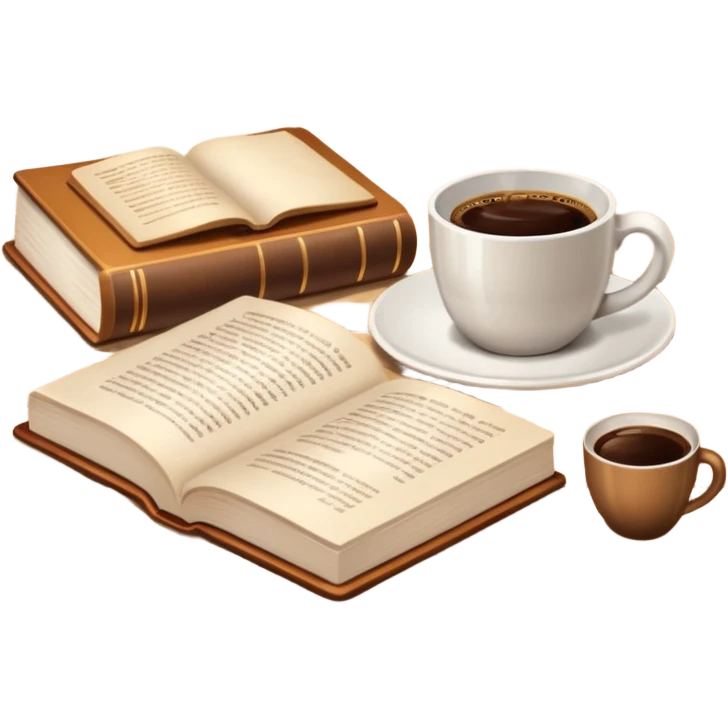 Book and cofee emoji