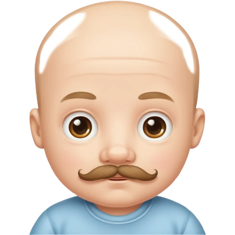 bal baby with mustached emoji