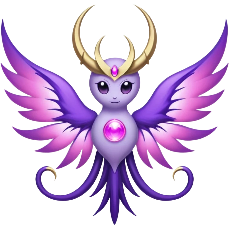 Pokemon legendary purple and pink lunala emoji
