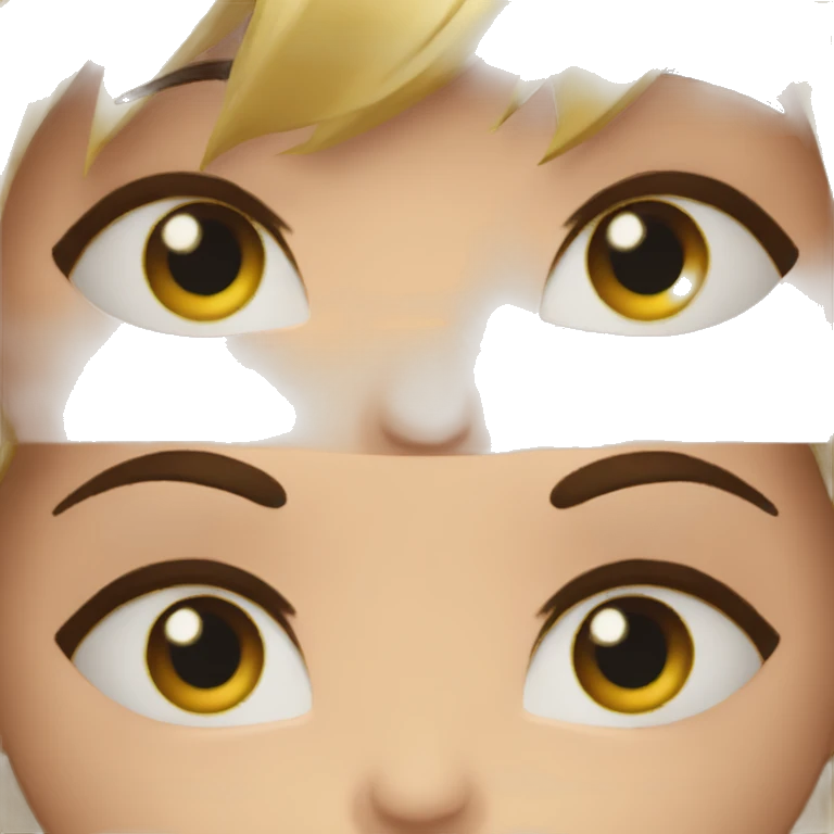 Cara recitando los ojos y bonita do emoji