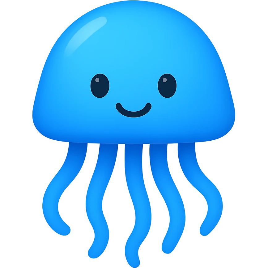 blue jellyfish emoji emoji