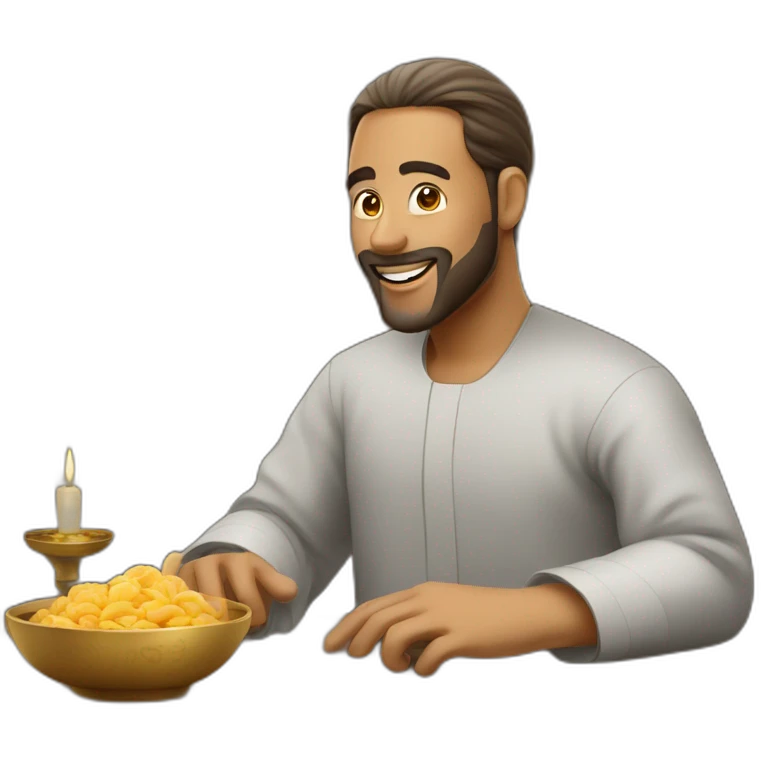 A man saying ramadan kareem emoji