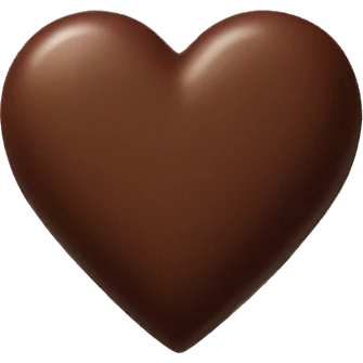 Chocolate heart emoji