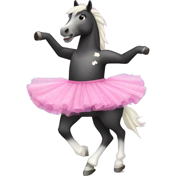 Horse dancing in tutu emoji
