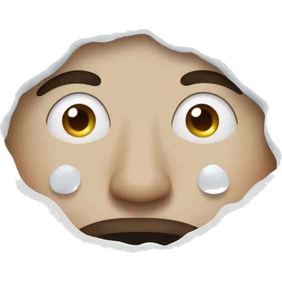 Nose over snow emoji