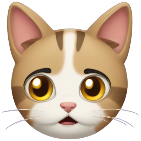 Anxious cat emoji
