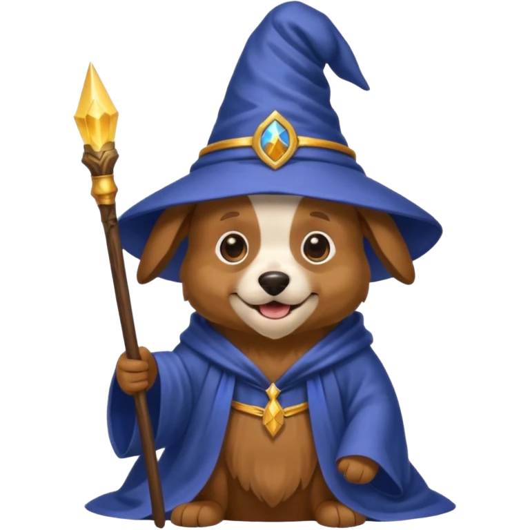 Dog wizard emoji