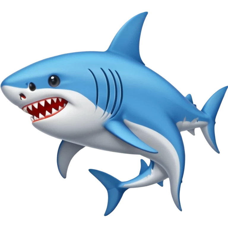 Un tiburón con tenis zapatos azules  emoji