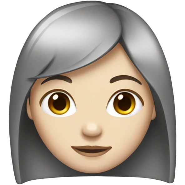 Straight hair girl and pale skin emoji