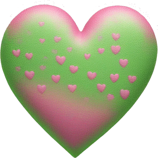 pink green heart emoji