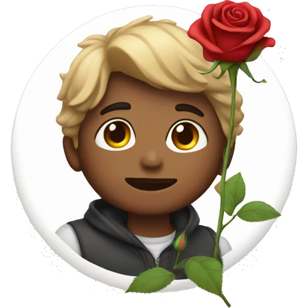 boy with rose  emoji
