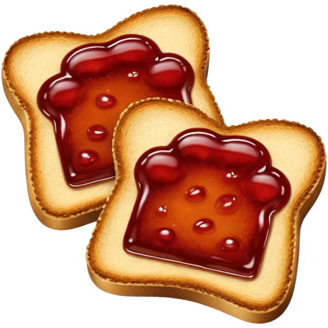toasts withjam on top emoji