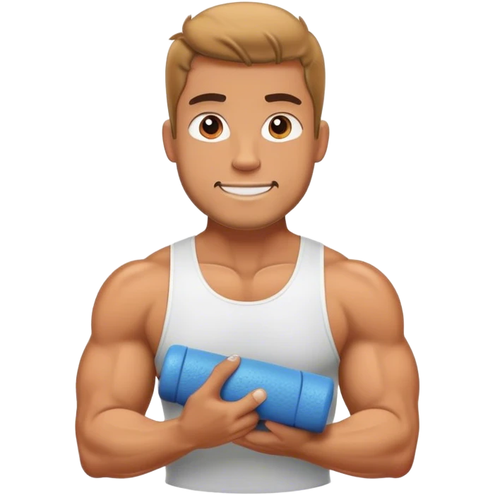 buff guy foam-roller emoji