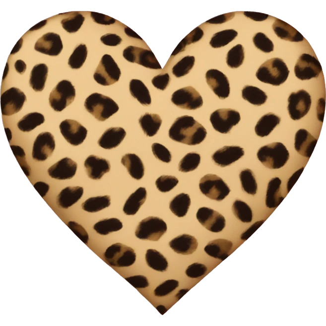 leopard print heart emoji