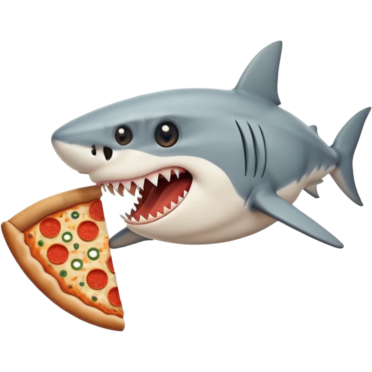 Shark eating pizza emoji