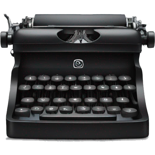 black typewriter emoji