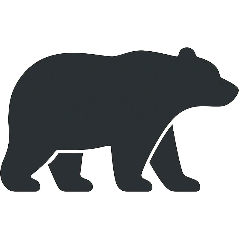 Bear black silhouette emoji