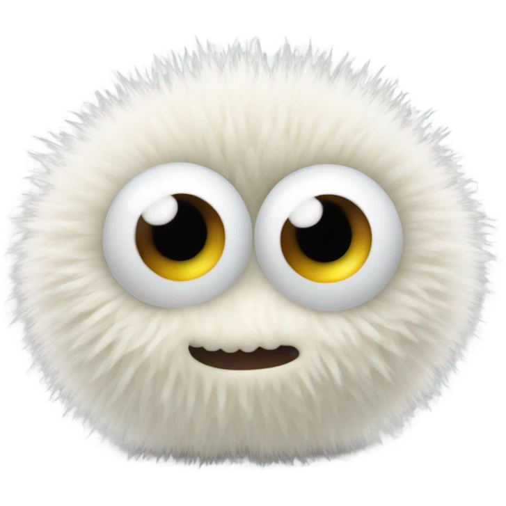 White fuzzy caterpillar  emoji