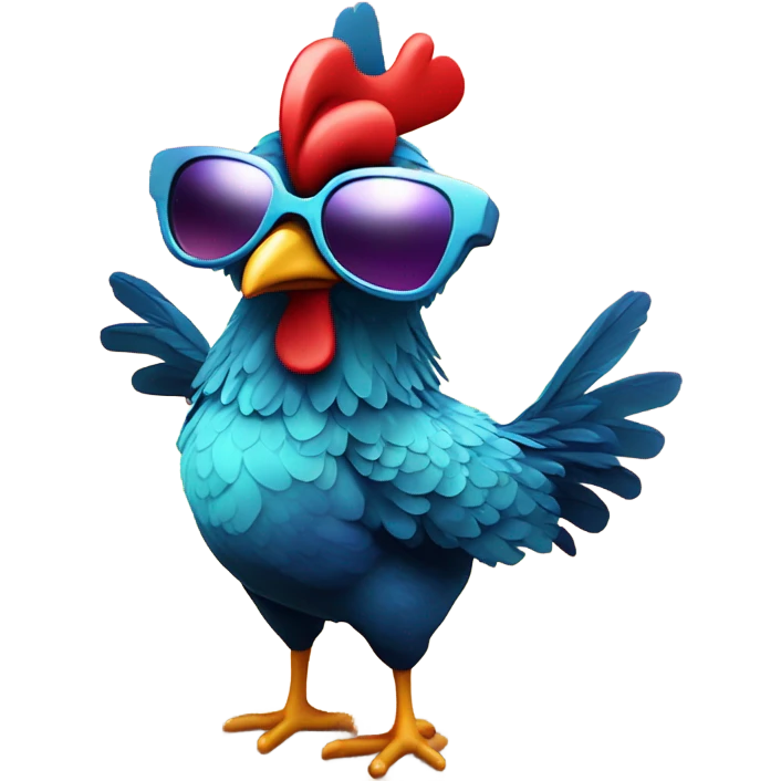 Disco chicken emoji