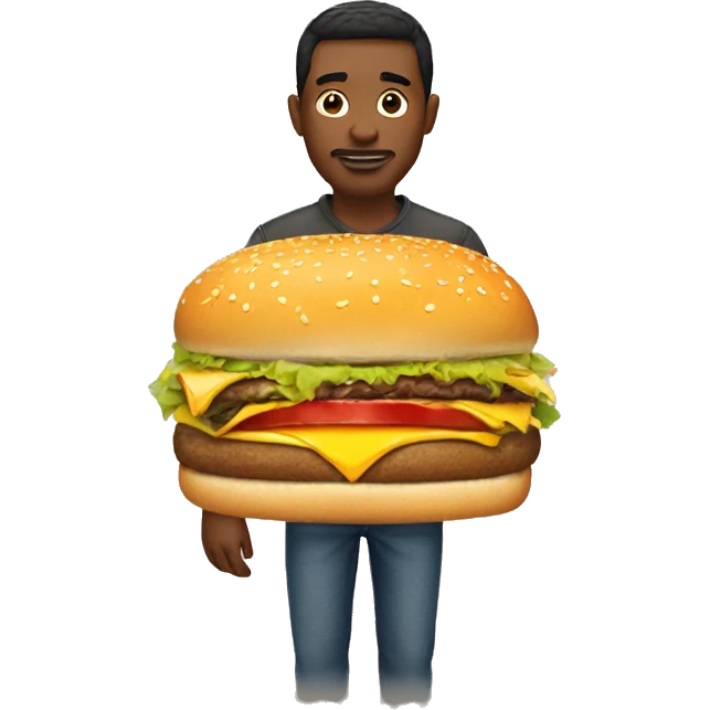 Half man, half cheeseburger  emoji