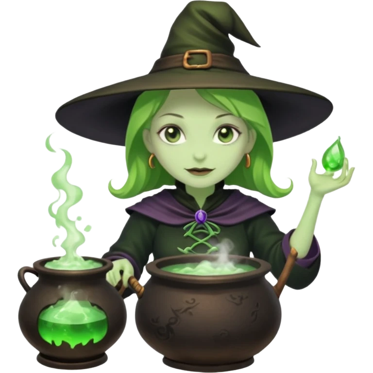 green witch cooking potion emoji