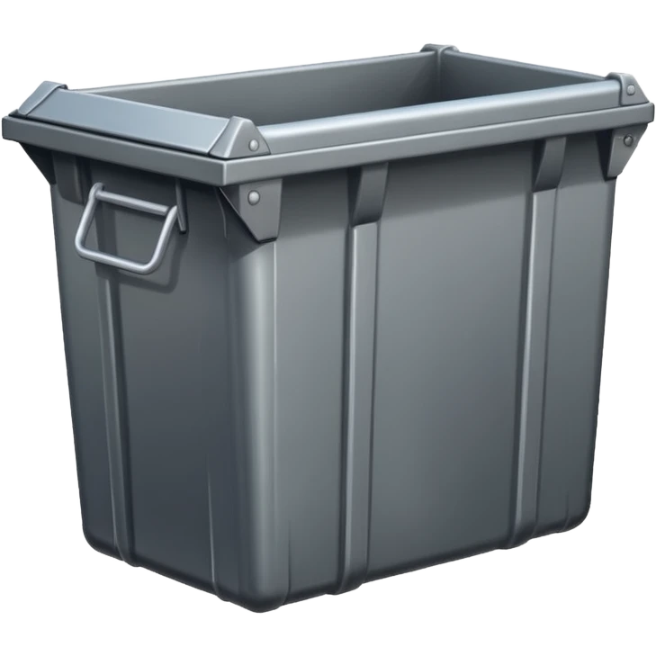 a closed dumpster with NO TRASH emoji