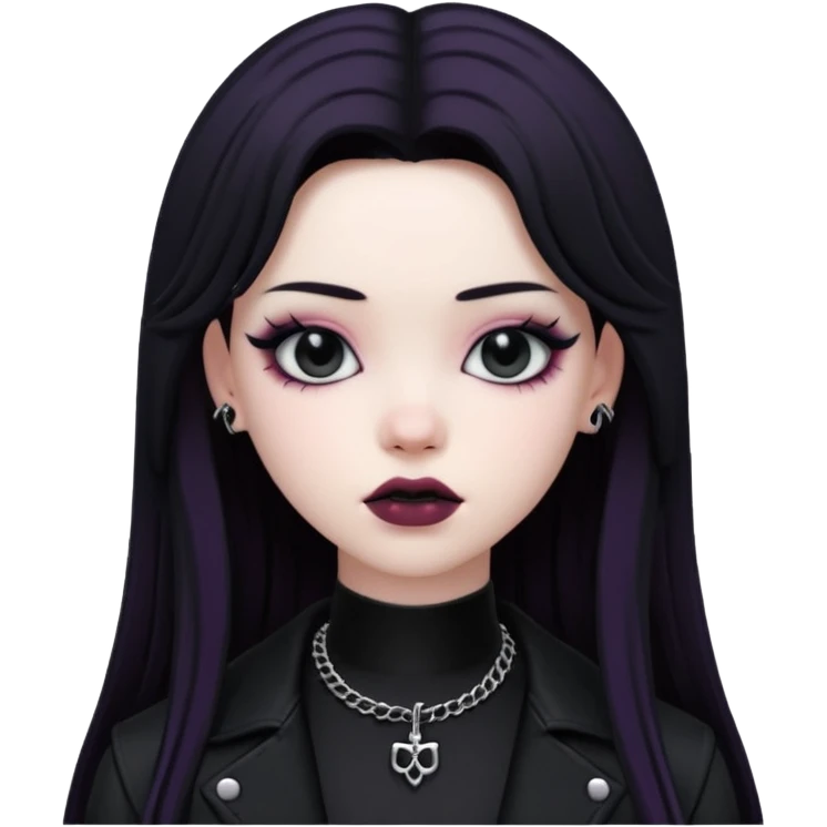realistic 3d soft blackpink goth  emoji