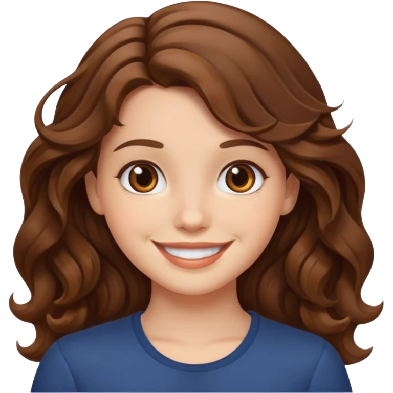 Girl with brown weavy hair emoji