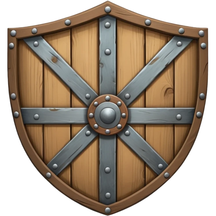 shield made of wooden planks emoji