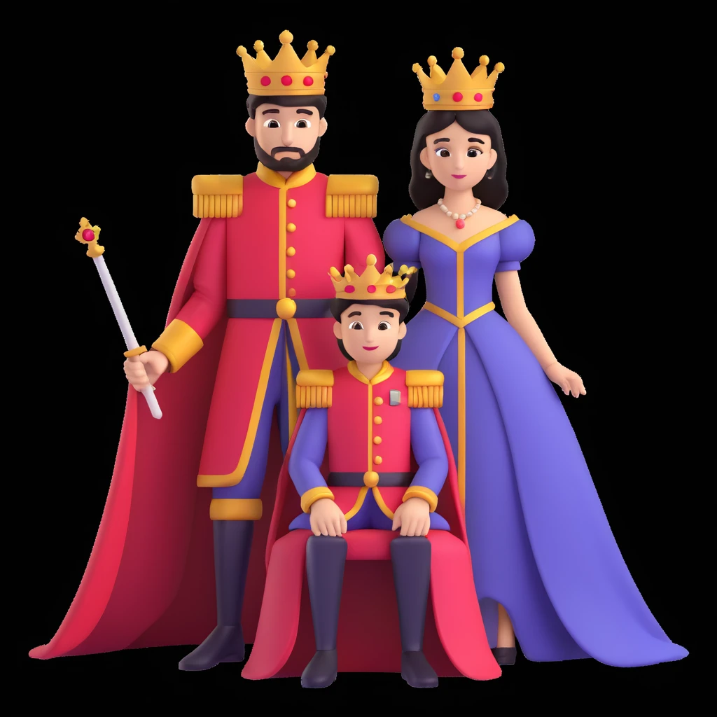 young king and queen posing emoji