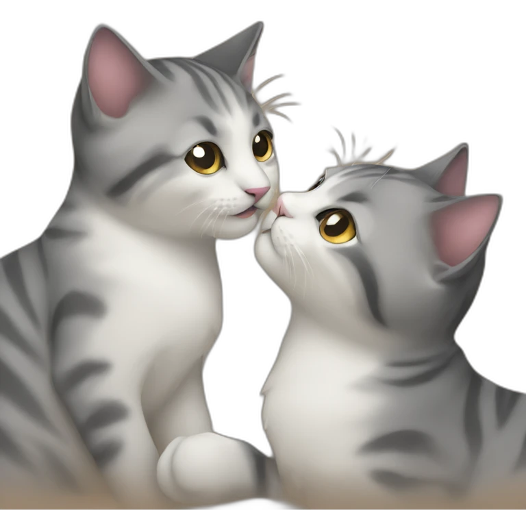 Cats kissing emoji