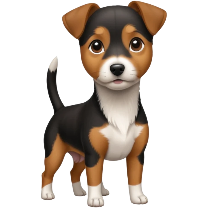 Black and Tan Jack Russell terrier emoji
