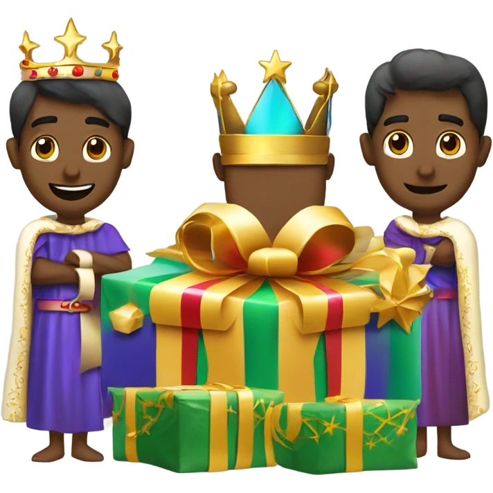 Los 3 Reyes Magos con Regalos emoji