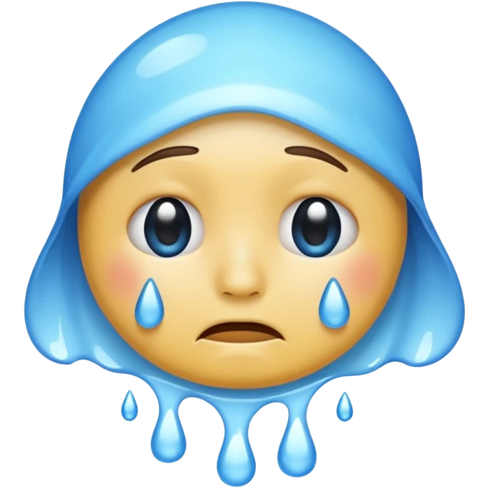 El emoji de llorar tragándose sus lágrimas  emoji