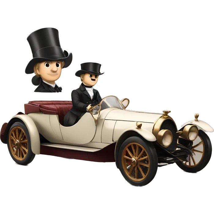 Napoléon driving a bugatti emoji