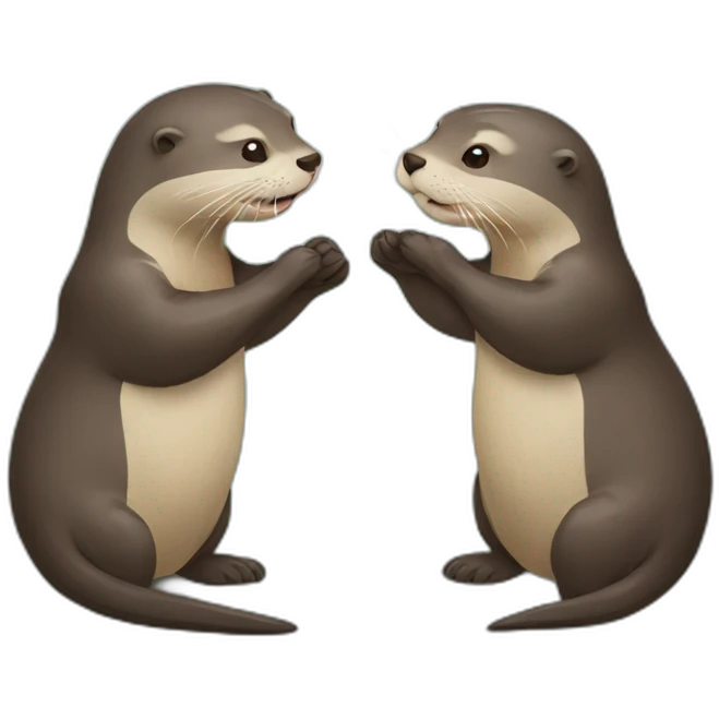 otters holding hands emoji