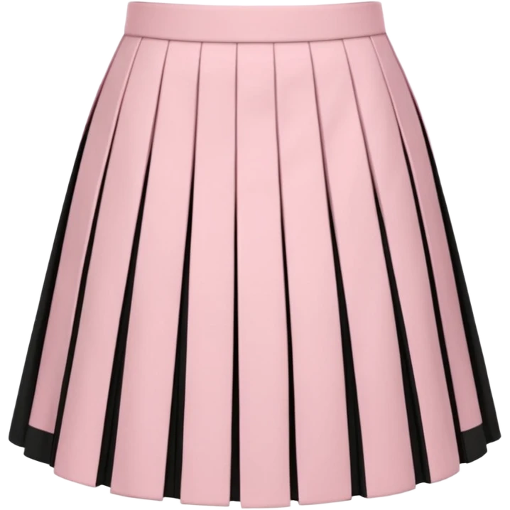 short pink white black skirt emoji