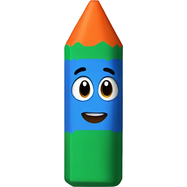 Cartoon crayon box emoji