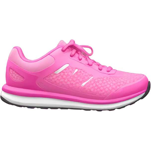 Pink running shoe emoji